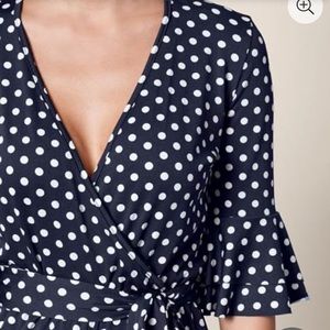 Venus Polka Dot Tie Belt Jumpsuit - XS/S